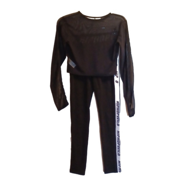 HIP HOP NWOT, WILD DANCE OUTFIT, KIDS 14, BLACK AND WHITE, XS. - Picture 1 of 8